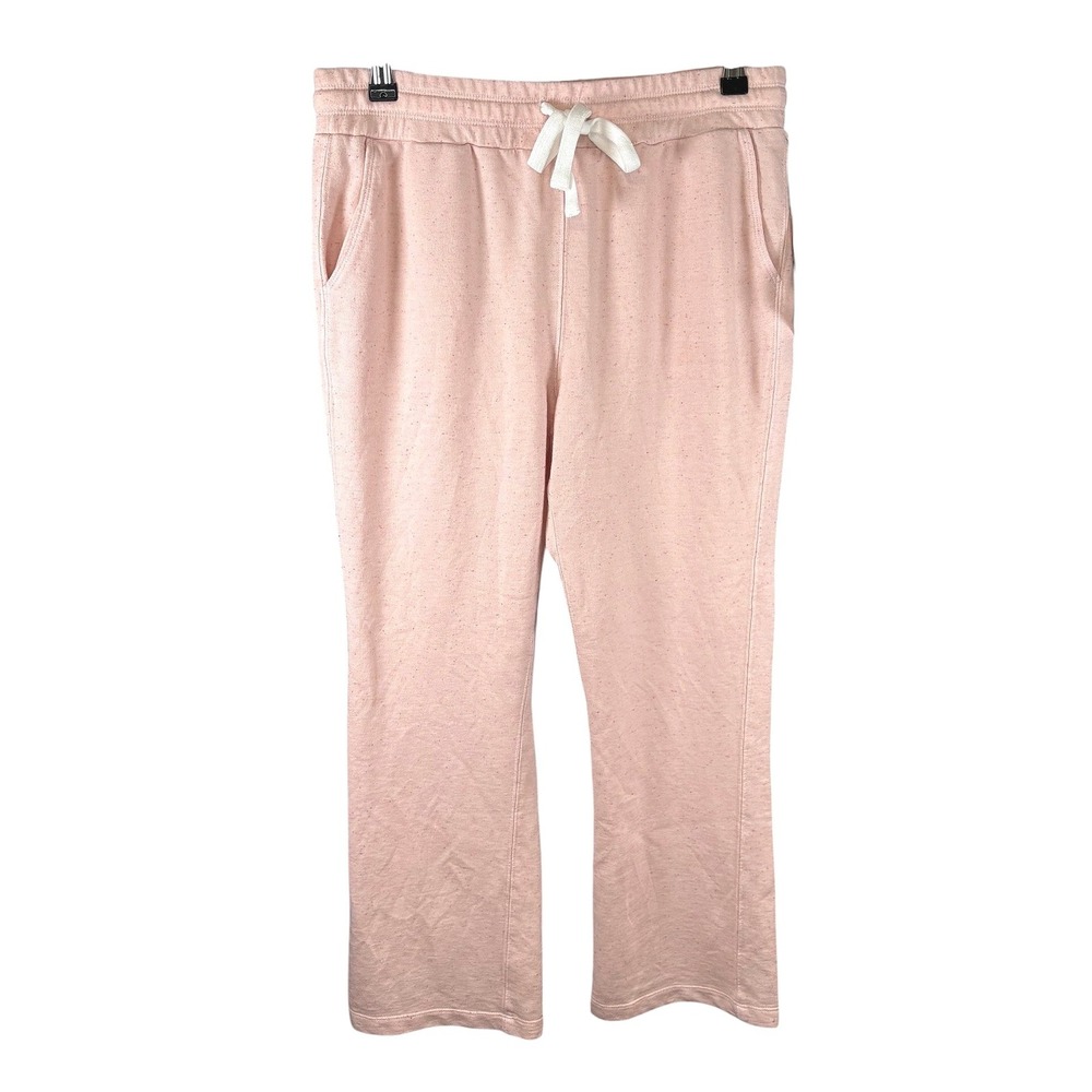 Splendid Pink Speckled Drawstring Lounge Pants Womens Medium NEW